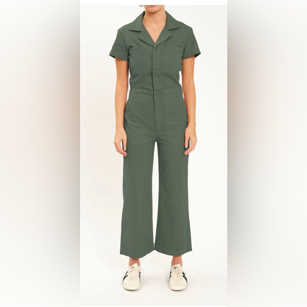 MAVERICK WIDE LEG JUMPSUIT IN GRASS